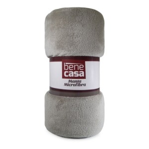 MANTA HIPER TEXTIL CASAL MICROFIBRA LISA BENE CASA - SORTIDO