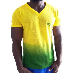 CAMISETA  BRASIL INFANTIL FLAME REPLICA (VERDE/AMARELO)