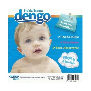 FRALDA DE PANO LISA DENGO COM 5 UNIDADES - MINASREY