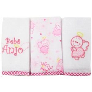 TOALHA BOCA C/3 - BEBÊ ANJO