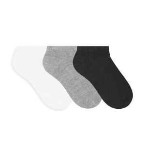 MEIA SAPATILHA C/3 MASC PRETO/SORT