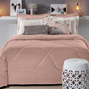 EDREDOM KING PLUSH SHERPA LISO HEDRONS