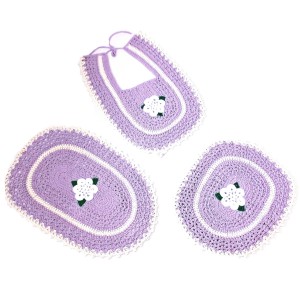 JOGO BANHEIRO COLOR C/3 BORDADO