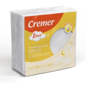 FRALDA C/15 BRANCA LUXO CREMER