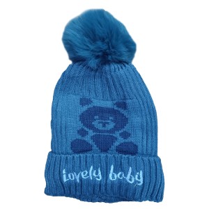 TOUCA INFANTIL LÃ MASC FORRO/POMPOM (MZ0169UR)