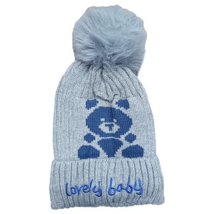 TOUCA INFANTIL LÃ MASC FORRO/POMPOM (MZ0169UR)