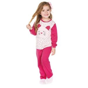 PIJAMA BB FEMININA MANGA LONGA C/ESTAMPA MEIA MALHA