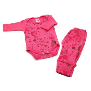 CONJUNTO BODY MANGA LONGA C/MIJÃO ESTAMPADO SUEDINE  (Campanha Ajudar é Amar - Doação)