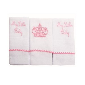 TOALHA DE BOCA C/3 BORDADA - BABY JOY