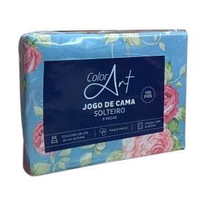 JOGO CAMA C/3 SOLT ESTAMPADO 150 FIOS COLOR ART - CORTTEX
