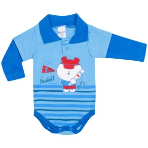 BODY C/2 MANGA LONGA MASC COMBINADO SUEDINE