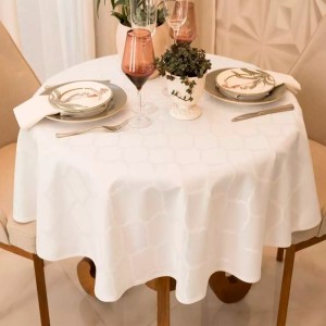 TOALHA MESA REDONDA IMPERMEÁVEL 8 LUGARES - FLORATA