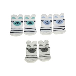 MEIA C/3 BEBÊ ORELHA 3D