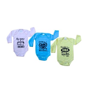 BODY MANGA LONGA SUEDINE ESTAMPADA TÉRMICA (AA) - (Campanha Ajudar é Amar - Doação