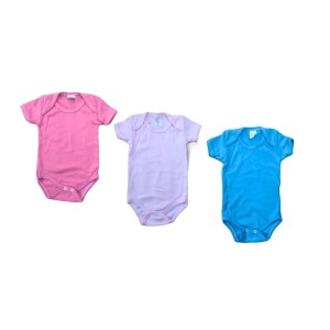 BODY MANGA CURTA SUEDINE LISO (AA) - (Campanha Ajudar é Amar)