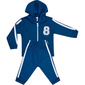 CONJUNTO ML C/CPZ SUEDINE LISTRADO BORD