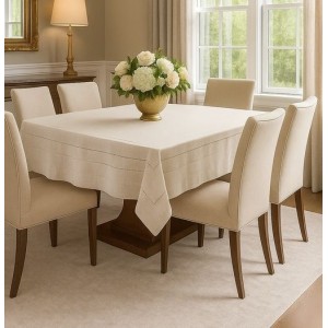 TOALHA MESA RETANGULAR LINHO AJOUR - 1,80 X 2,75