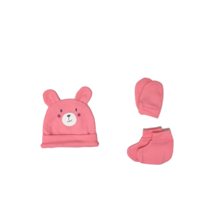 KIT URSO MALHA (TOUCA LUVA E SAPATINHO)