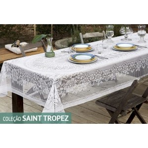 TOALHA DE MESA RETANGULAR RENDA- 6 LUGARES