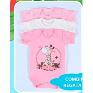 BODY MANGA CURTA C/3 FEMININO