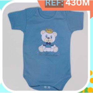 BODY MANGA CURTA C/3 MASCULINO BORDADO