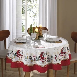 TOALHA MESA REDONDA NATAL 4 LUGARES DOHLER ATHENAS