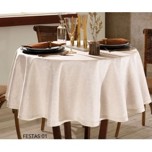 TOALHA MESA REDONDA NATAL 4 LUGARES 