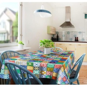 TOALHA MESA QUADRADA TÉRMICA ESTAMPADA - 4 LUGARES