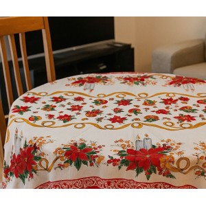 TOALHA MESA REDONDA NATAL