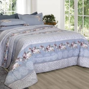 JOGO CAMA C/3 SOLTEIRO ESTAMPADO 200 FIOS VIDA BELA - KACYUMARA