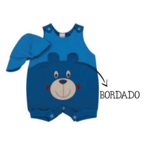 JARDINEIRA C/BONE BORD MASCULINA