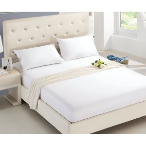 LENCOL CASAL COM ELASTICO LISO HOTEL MADRI (180 FIOS)