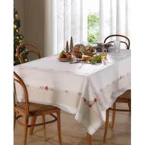 TOALHA MESA QUADRADA DOHLER NATAL CLEAN - 8 LUGARES