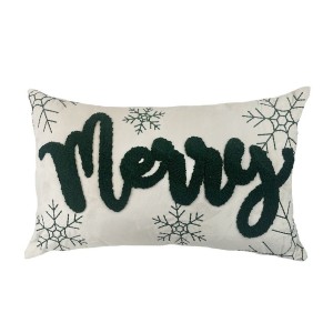 ALMOFADA BAGUETE NATAL C/APLIC BOUCLE VELUDO