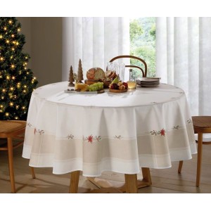 TOALHA MESA REDONDA CLEAN NATAL - 8 LUGARES