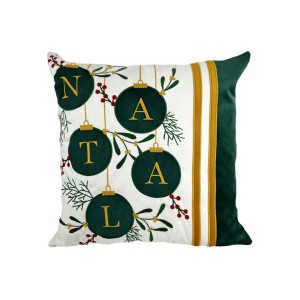 ALMOFADA NATAL C/APLIC BOUCLE VELUDO