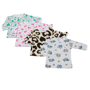 CAMISETA MANGA LONGA MALHA ESTAMPADA BICHOS