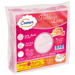 FRALDA PINTE E BORDE CREMER COLOR LUXO - PCT C/5 UNIDADES