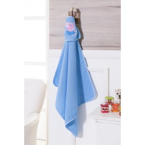 TOALHA PEPPA C/ CAPUZ DE CANTO BORDADO