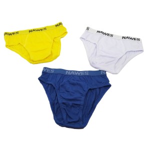 CUECA SLIP INF C/3 ELAST. PERS. ALGODÃO
