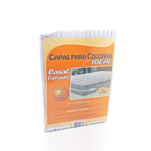 CAPA COLCHÃO CASAL POLIÉSTER LISTRADA