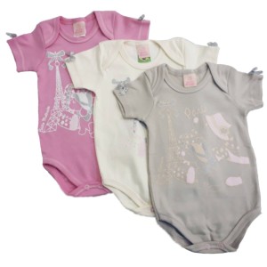 BODY MANGA CURTA FEMININO SORTIDOS