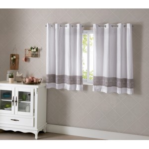CORTINA COZINHA JACQUARD BELLA JANELA