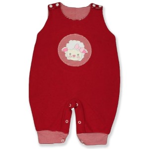 MACACÃO JARDINEIRA FEM BORDADO  PETUTINHA