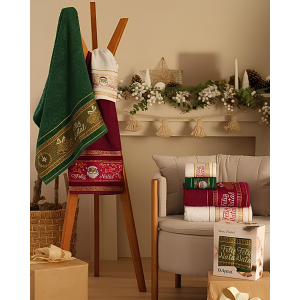KIT LAVABO COM 2 PEÇAS JACQUARD NATAL (TAG) - APPEL