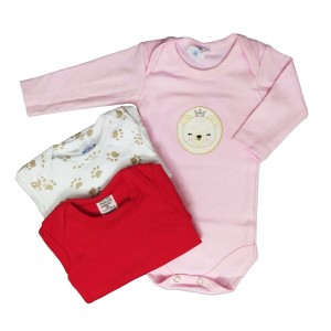 BODY M/LONGA C/3 LISO/ ESTAMPADO/ BORDADO