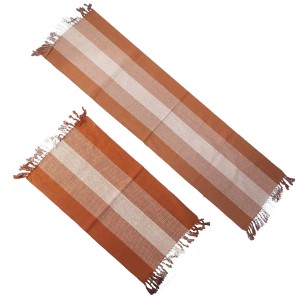 KIT 2 TAPETES+PASSADEIRA COLOR C/FRANJA