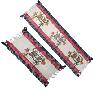 KIT 2 TAPETES+PASSADEIRA PINTADO C/FRANJA