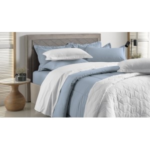 JOGO COLCHA QUEEN LISO KARSTEN C/ PORTA TRAVESSEIRO LISS - 180 FIOS PERCAL