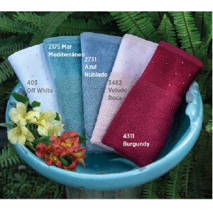 JOGO TOALHA C/2 PEÇAS LAVABO CRISTAL TEC ATLANTICA